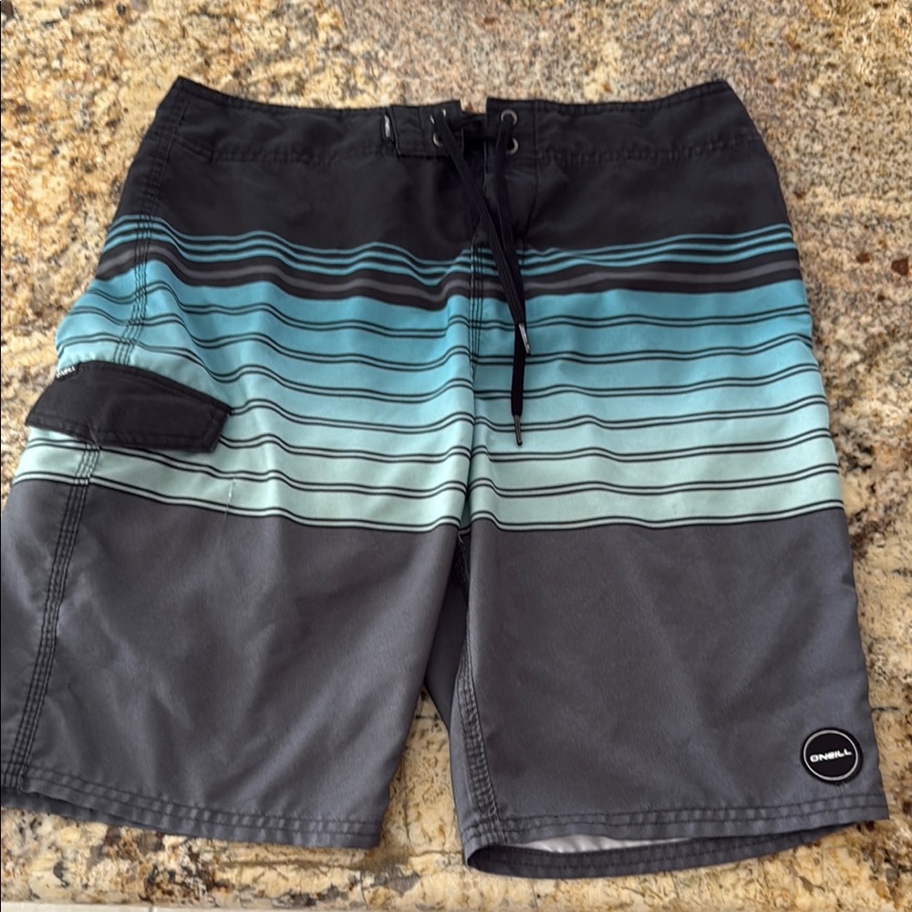 O'Neill Black and Blue Board Shorts Swimwear